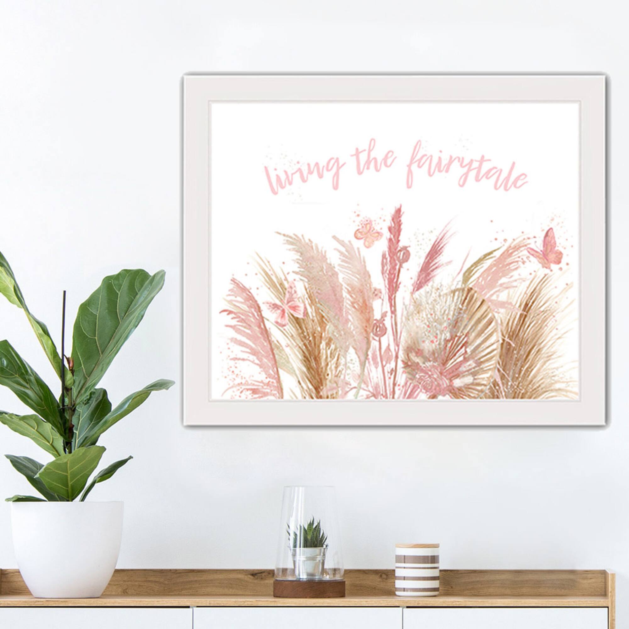Living the Fairytale 16" x 20" White Framed Print Under Plexiglass